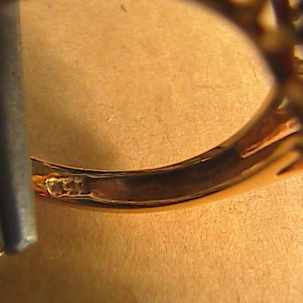 Sterling Silver Ruby Clear Stone Ring - image 5